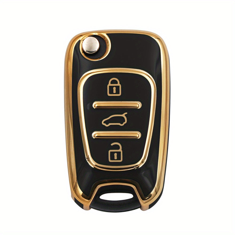 Car Key Fob Cover TPU for Hyundai Kia 3 Button Remote Protector Shell