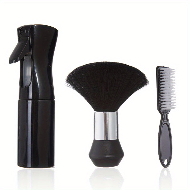 3 Pcs Men's Soft Bristle Hair and Beard Cleaning Brush Set