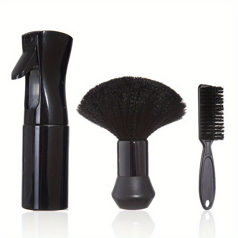 3 Pcs Men's Soft Bristle Hair and Beard Cleaning Brush Set