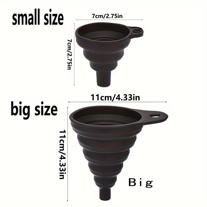 Силиконовая воронка с расширяемой длинной горловиной для замены масла, инструмент для обслуживания автомобиля