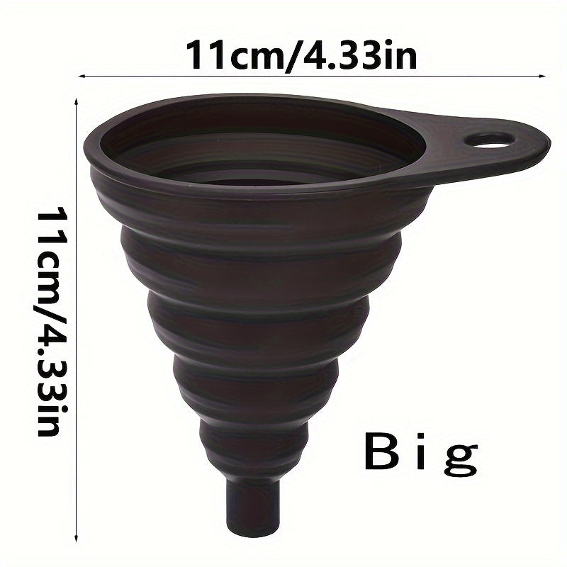 Силиконовая воронка с расширяемой длинной горловиной для замены масла, инструмент для обслуживания автомобиля