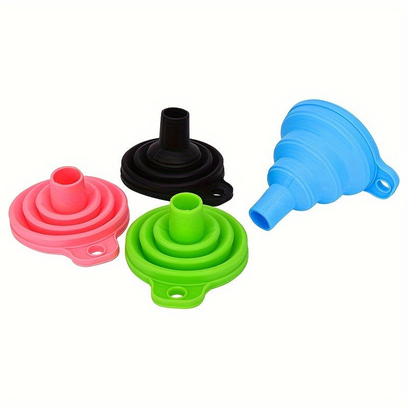 Силиконовая воронка с расширяемой длинной горловиной для замены масла, инструмент для обслуживания автомобиля