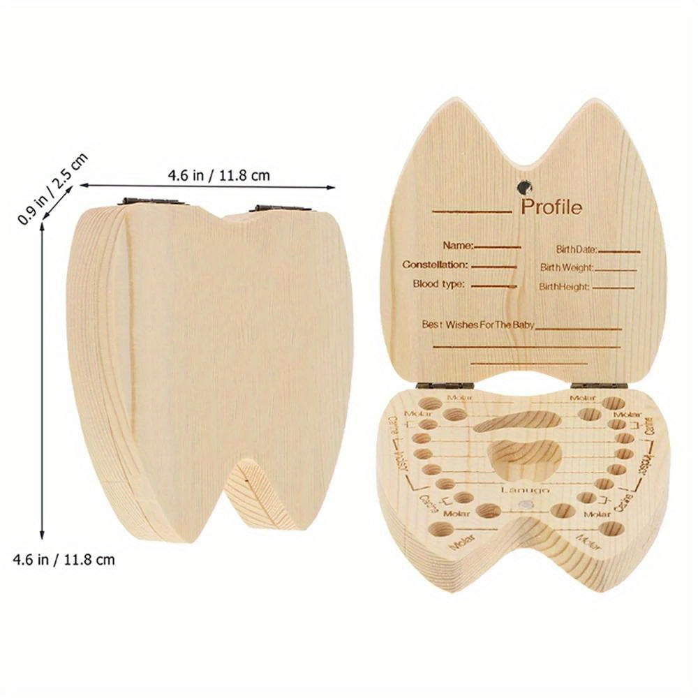 Caja de recuerdos de madera para niños con tapa abatible hexagonal personalizada con inicial y nombre, almacenamiento en color púrpura para dientes de leche
