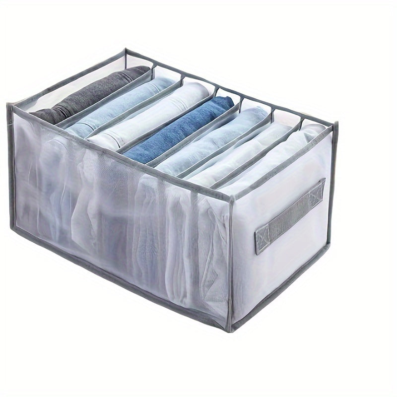 7-Грид Органайзер для гардероба с ручкой, складной разделитель ящика для хранения джинсов, футболок, коробка