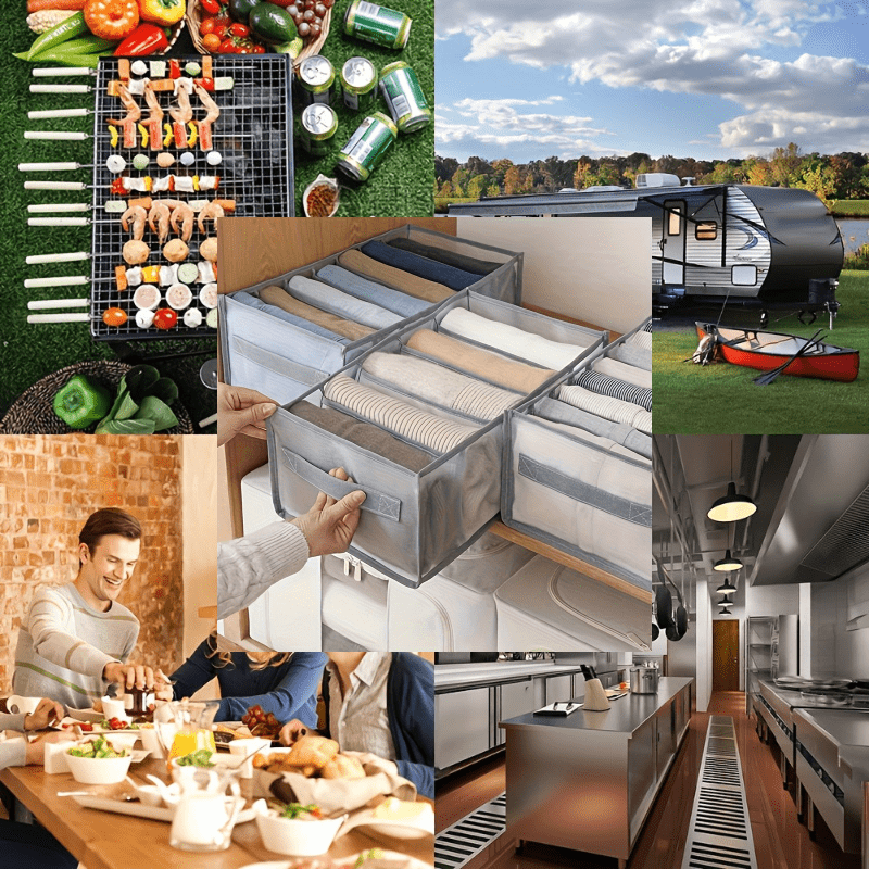 7-Грид Органайзер для гардероба с ручкой, складной разделитель ящика для хранения джинсов, футболок, коробка