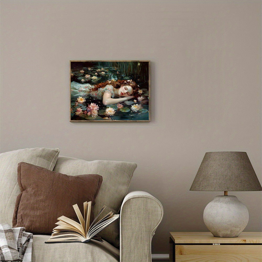 Gothic Victorian Wall Art Canvas Print Moody Aesthetic for Living Room or Bedroom 30x40 cm