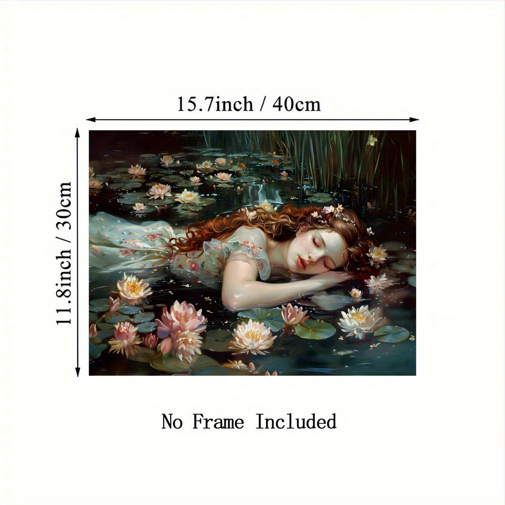 Gothic Victorian Wall Art Canvas Print Moody Aesthetic for Living Room or Bedroom 30x40 cm