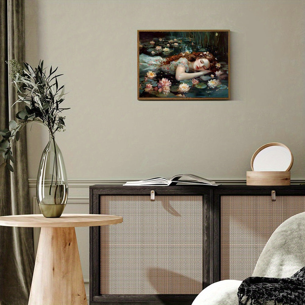 Gothic Victorian Wall Art Canvas Print Moody Aesthetic for Living Room or Bedroom 30x40 cm