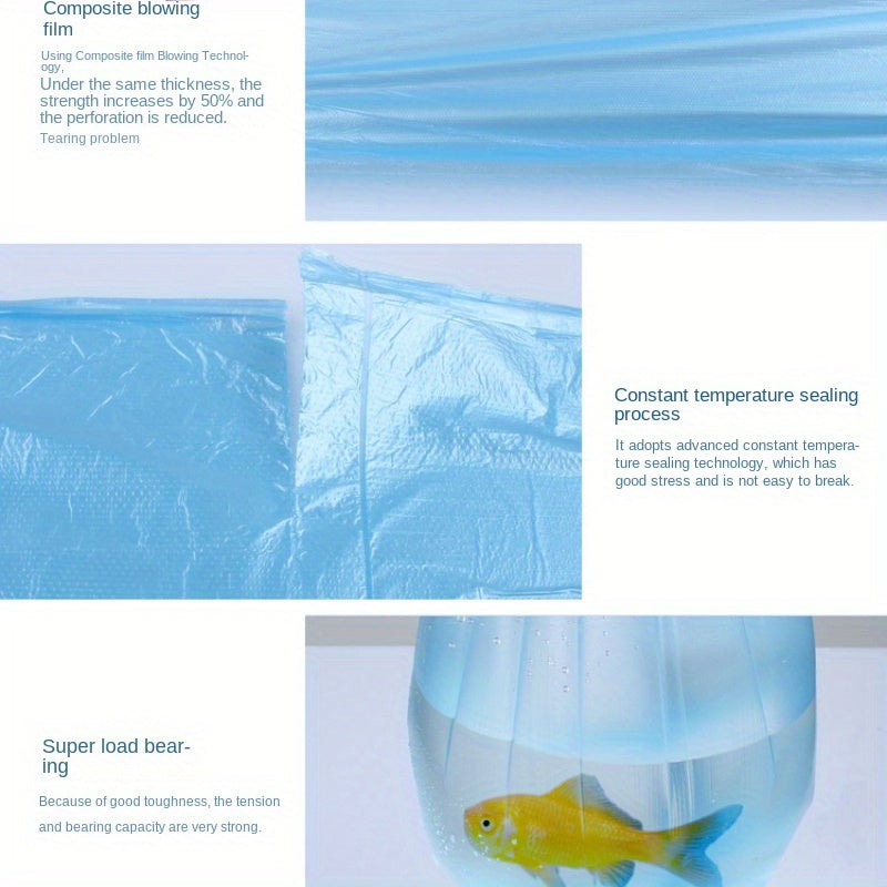 Paquete de 120 bolsas de basura de polietileno a prueba de fugas y de uso pesado para cocina y hogar