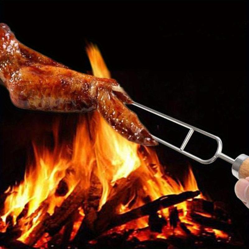 11-Piece Stainless Steel BBQ Skewer Set for Outdoor Camping and Indoor Parties Reusable Easy to Clean