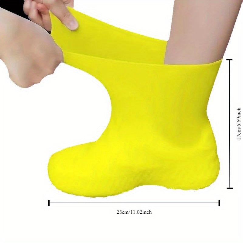 Waterproof Rubber Shoe Covers Reusable Slip-Resistant Overshoes for Men Women