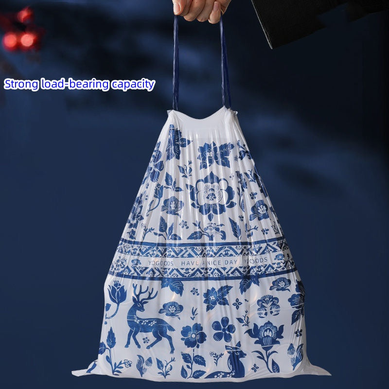 Koʻk Retro chiqindilar sumkasi toʻplami 32/64/94 ta, katta sigʻim, qayta ishlash va uy uchun