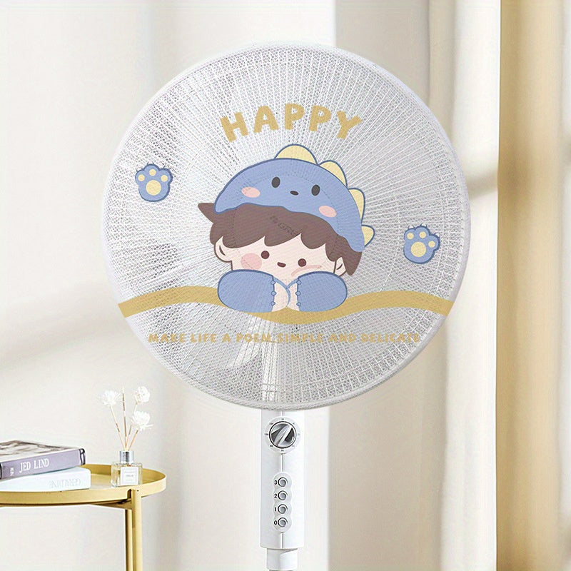 Child Safe Cartoon Fan Cover Dustproof and Pinch-Resistant Polyester