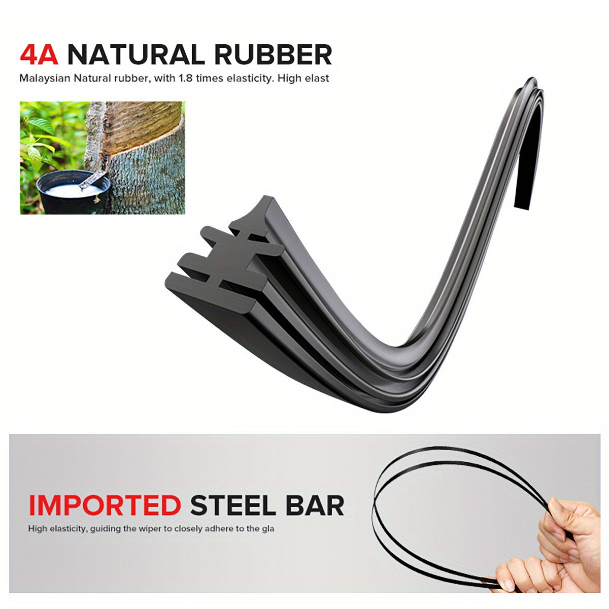 Oldindan va orqa shisha oynasi uchun shisha oynasi qopqog'i to'plami Kia Rio 3 UB 2011-2017 Natural Rubber