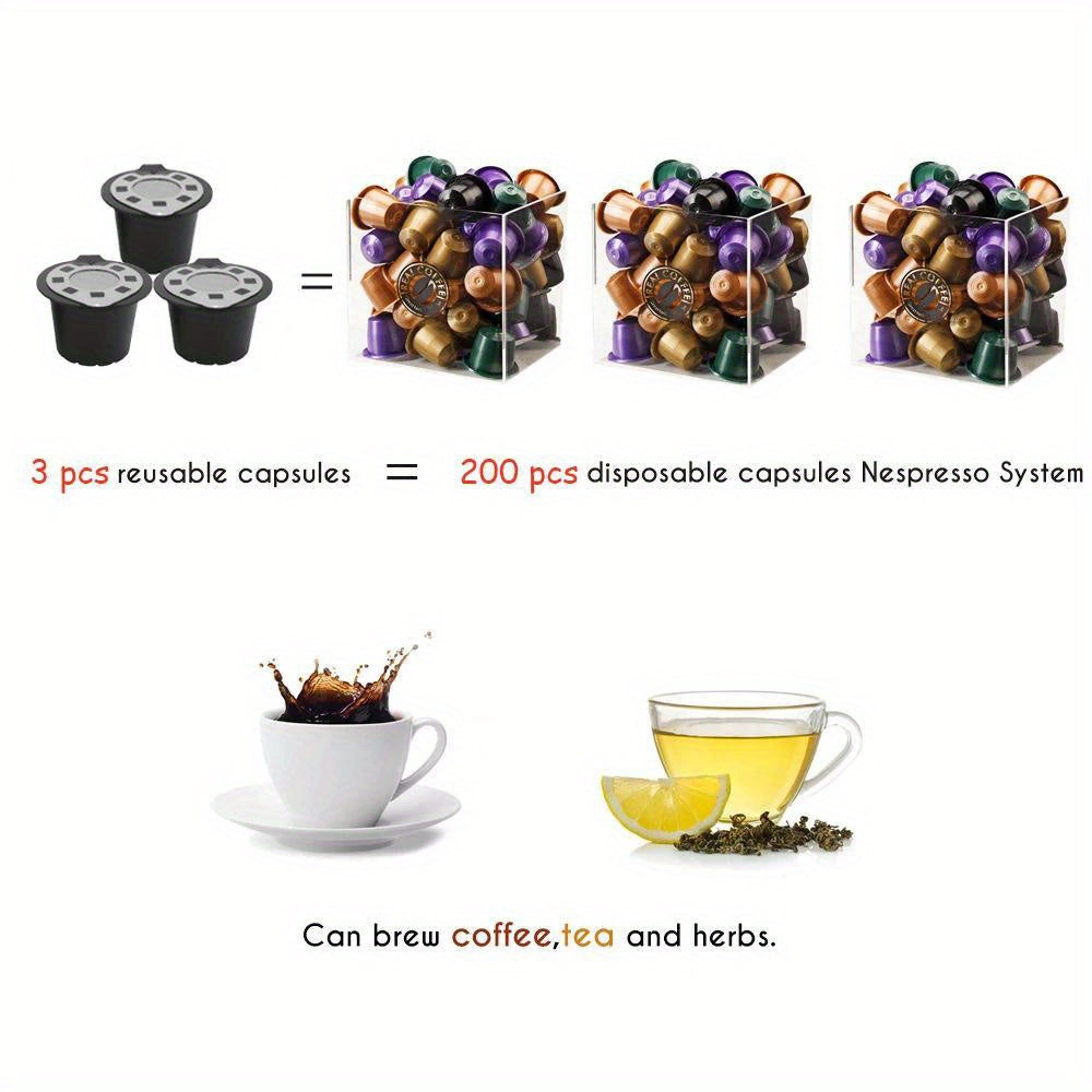 Reusable Coffee Capsule for Nespresso Machines Refillable Basket Filter