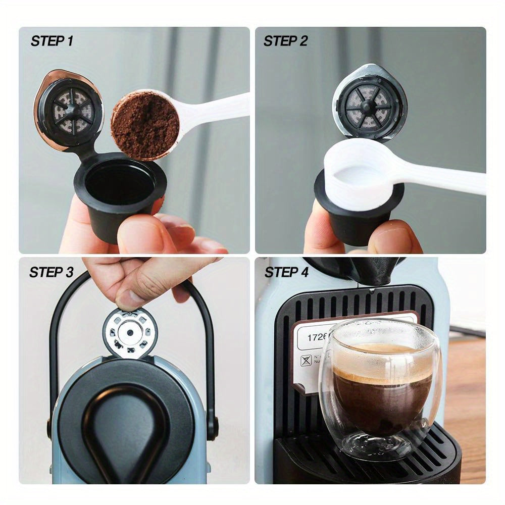 Reusable Coffee Capsule for Nespresso Machines Refillable Basket Filter