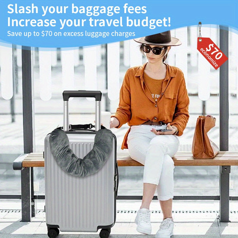 Adjustable Travel Neck Pillow with Long Zipper Hanging Shelf Soft Polyester
