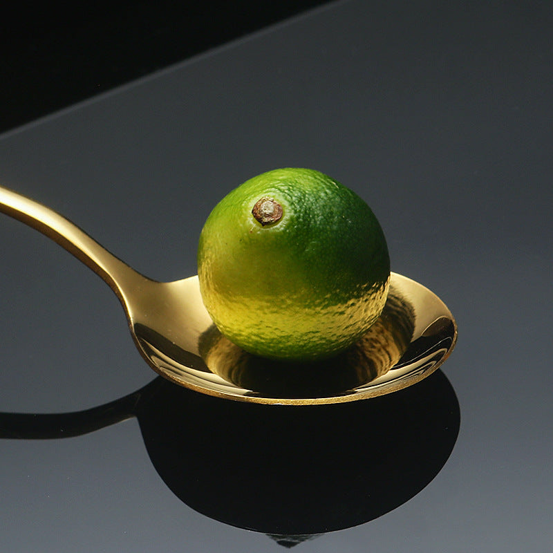 Stainless Steel Long Handle Spoons Set of 4 for Coffee Desserts Home Restaurant