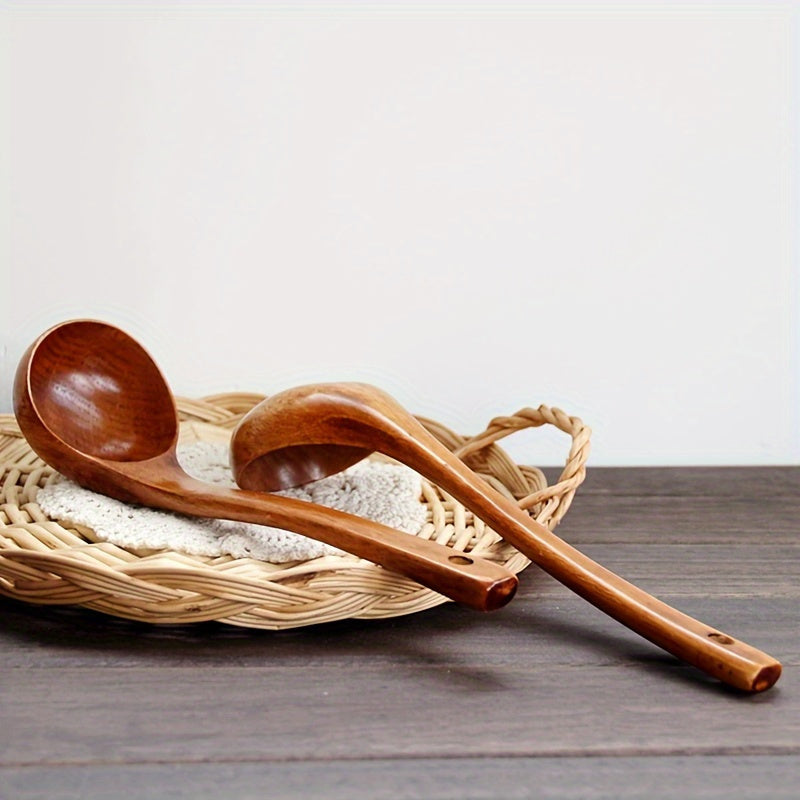 Wooden Spoon with Japanese Style Durable Kitchen Utensil for Cooking and Serving