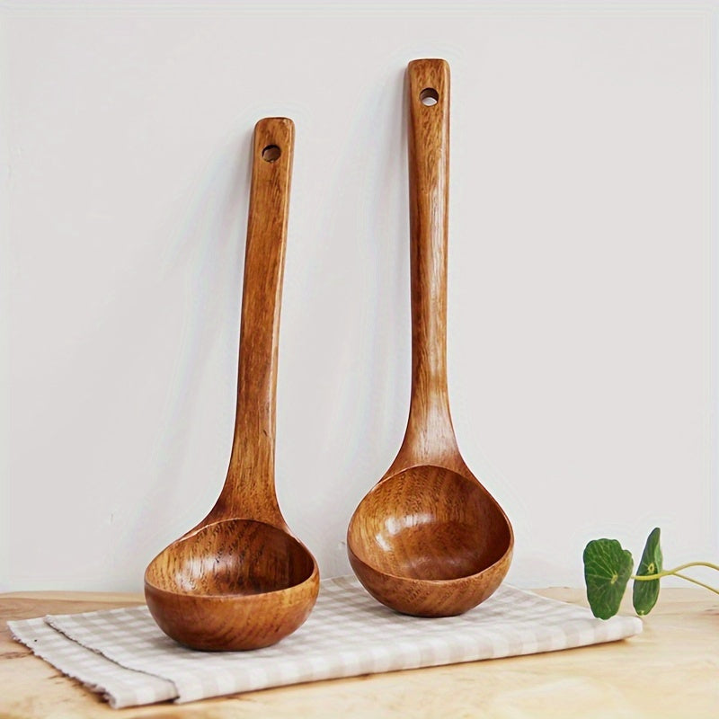 Wooden Spoon with Japanese Style Durable Kitchen Utensil for Cooking and Serving