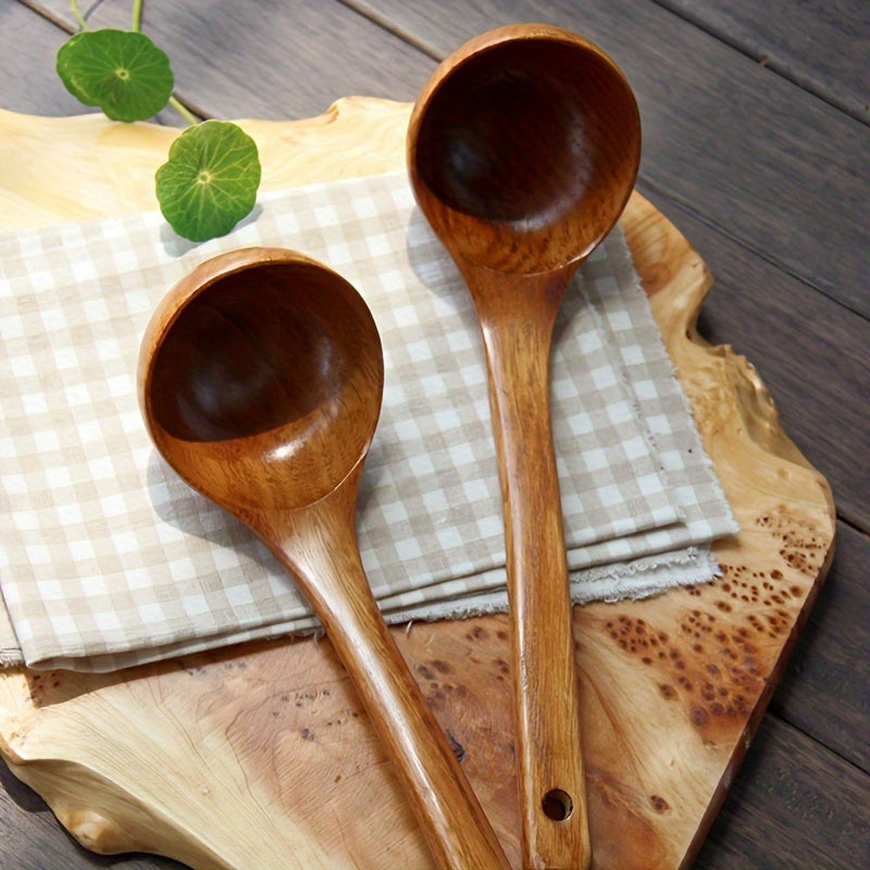 Wooden Spoon with Japanese Style Durable Kitchen Utensil for Cooking and Serving