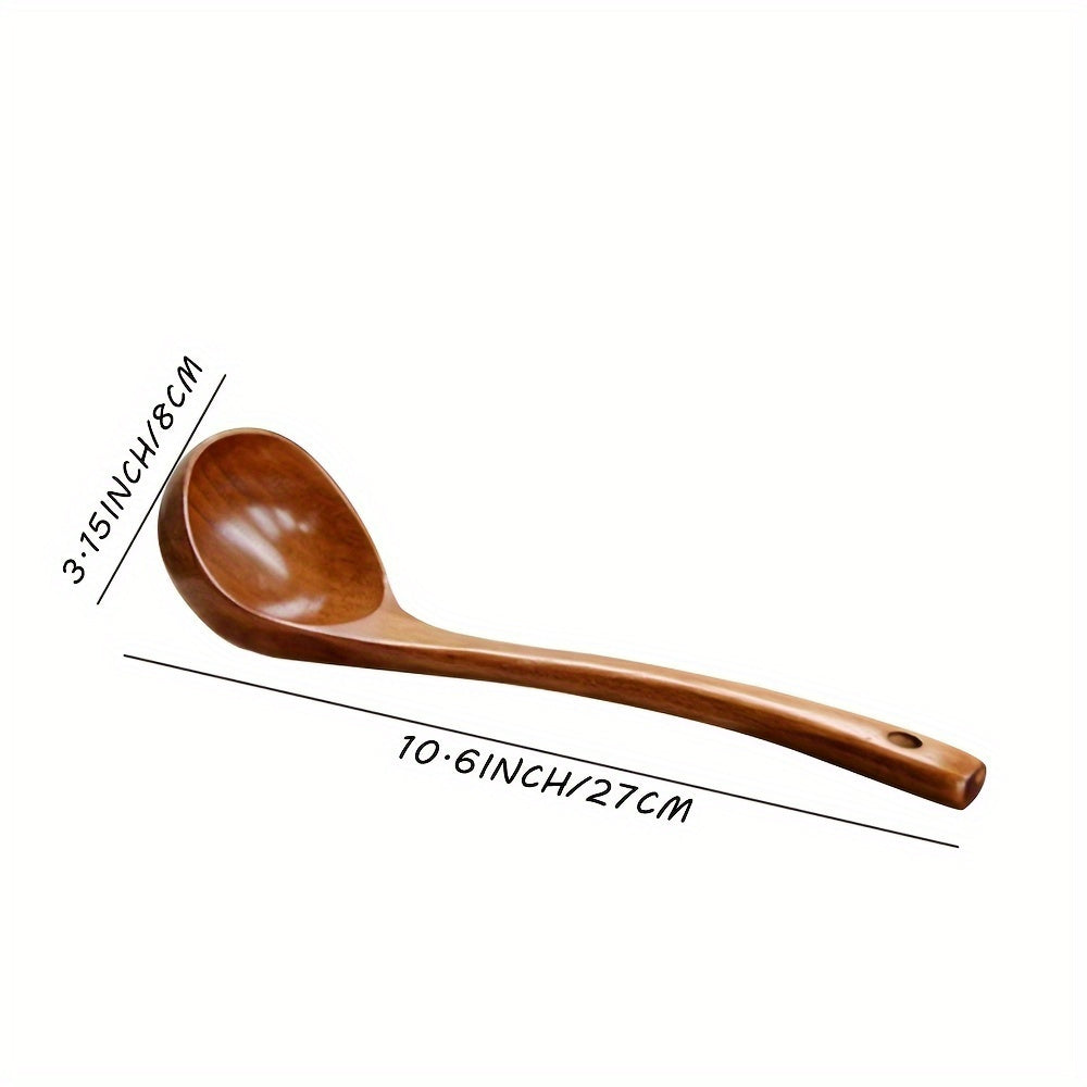 Wooden Spoon with Japanese Style Durable Kitchen Utensil for Cooking and Serving