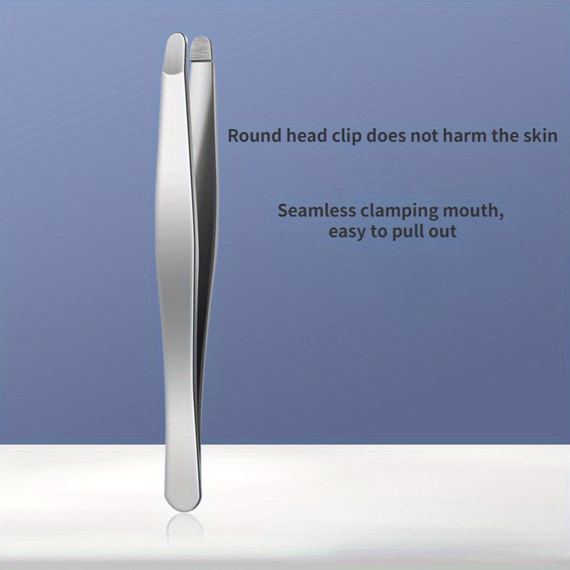 Unisex Stainless Steel Precision Tweezers for Eyebrows and Eyelashes