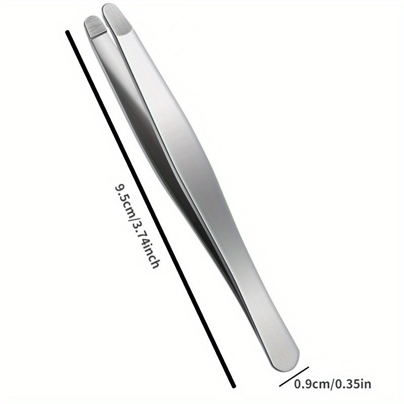 Unisex Stainless Steel Precision Tweezers for Beard Eyebrow Eyelash Grooming