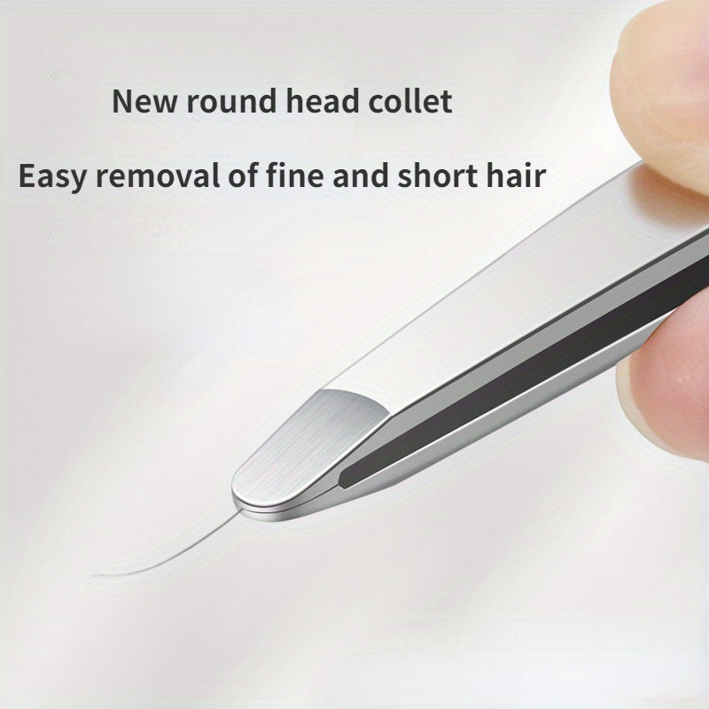 Unisex Stainless Steel Precision Tweezers for Eyebrows and Eyelashes