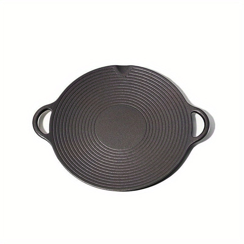 Cast Iron Skillet with Two Handles for Grilling and Frying Suitable for Gas and Induction Stoves