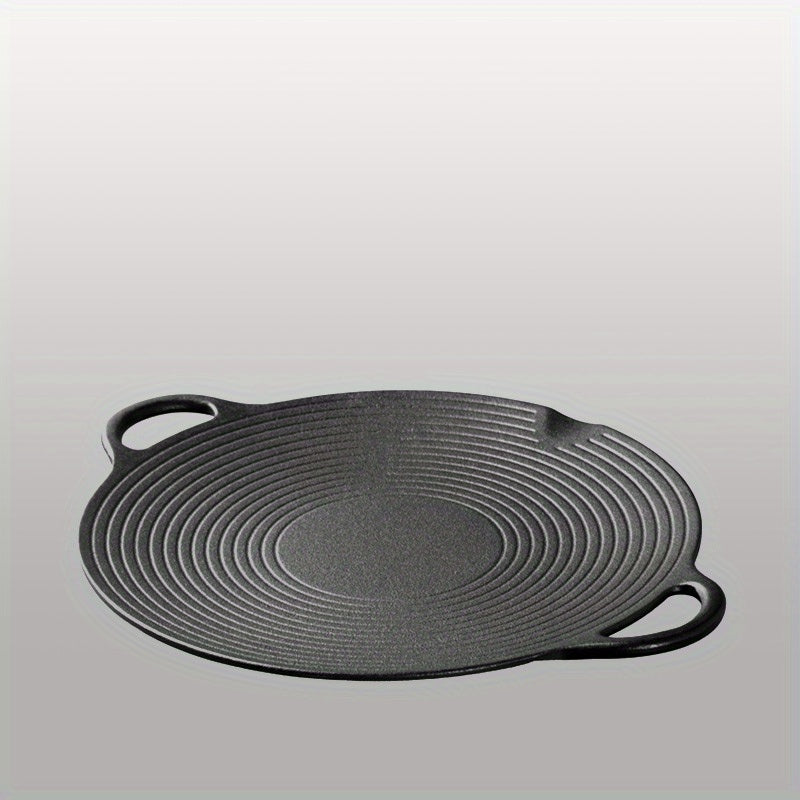 Cast Iron Skillet with Two Handles for Grilling and Frying Suitable for Gas and Induction Stoves