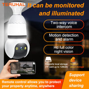 E27 Security Camera 1080P HD Panoramic 355° Indoor Outdoor Two-Way Audio