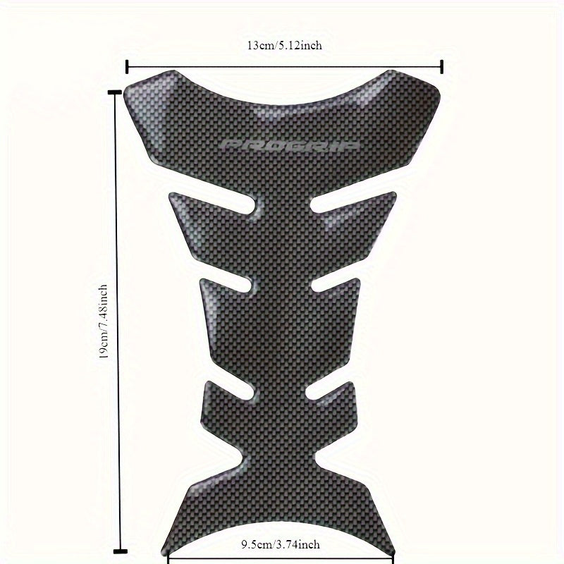 Universal motosikl karbon tolasi jel gaz yoqilg'i tanki pad himoyachisi qora