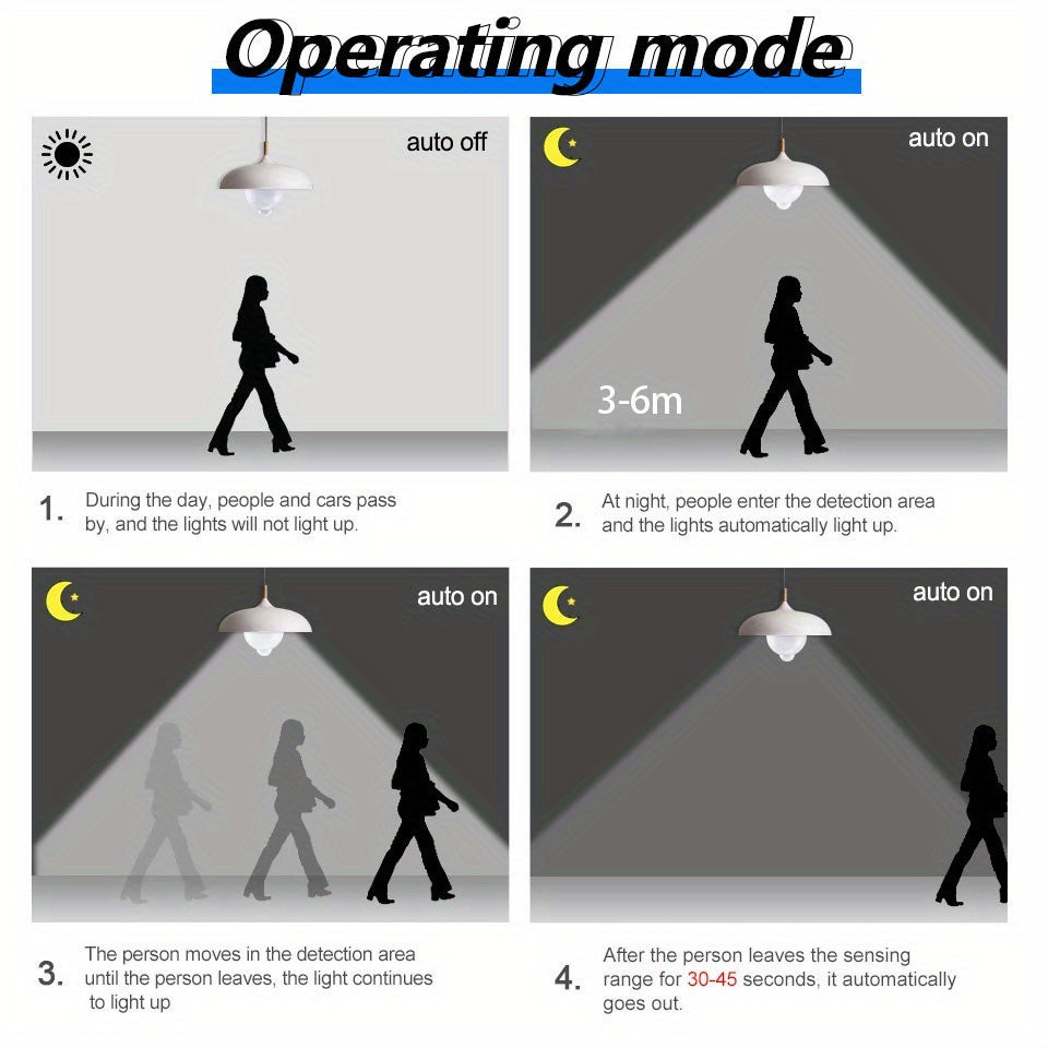 6-to'plam harakat sensori LED chiroq E27 6W 9W 12W ichki uy oshxona yotoq xona