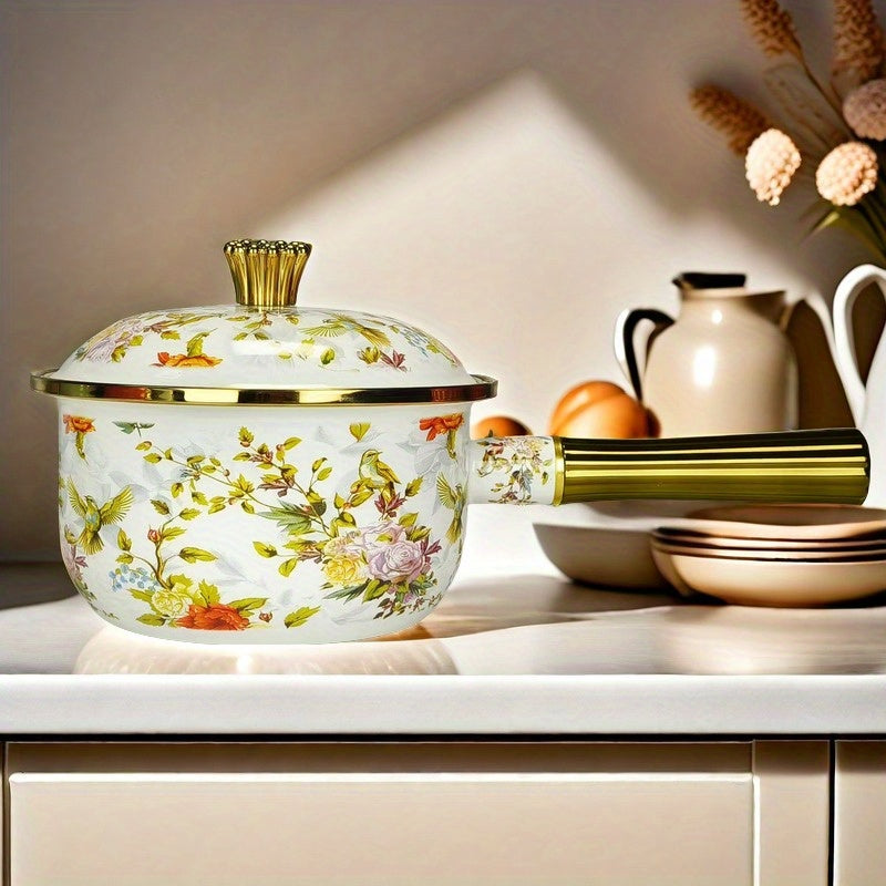 Многофункциональный эмалированный горшок 18 см для супа, рагу, кипячения, масла, нагрева, газа, электроэнергии