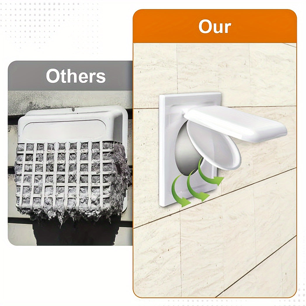 Наружная крышка вентиляционного отверстия с двойным клапаном, диаметр 10,16 см, пластик с УФ-ингибитором, без ловушки для ворса