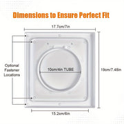 Наружная крышка вентиляционного отверстия с двойным клапаном, диаметр 10,16 см, пластик с УФ-ингибитором, без ловушки для ворса