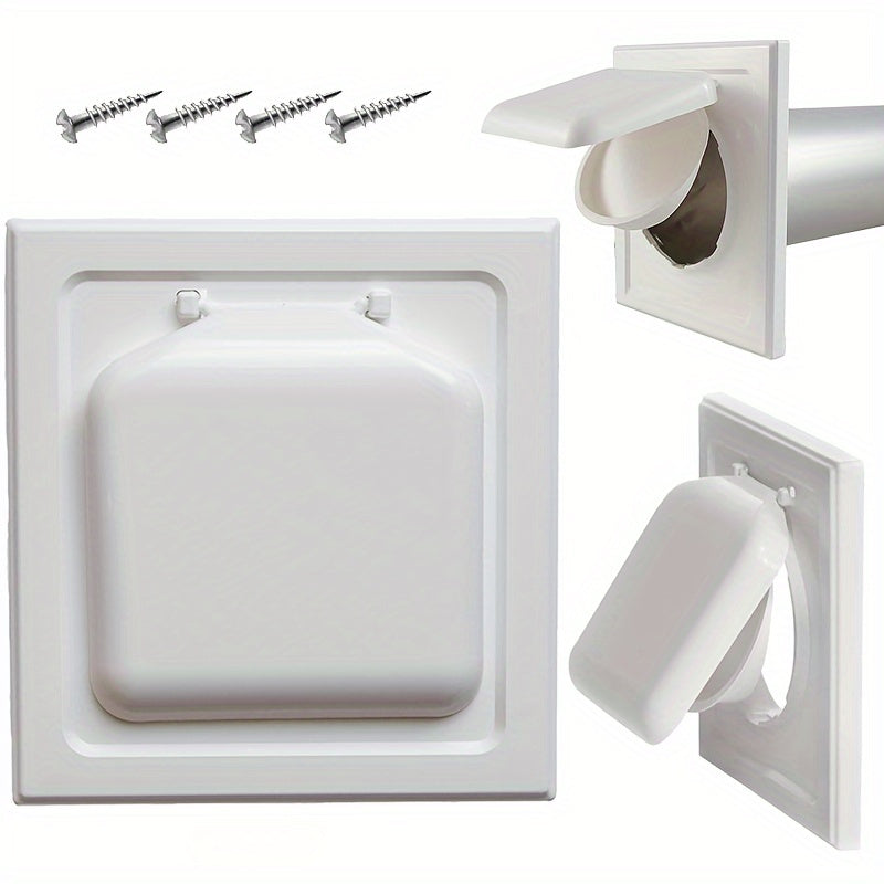 Наружная крышка вентиляционного отверстия с двойным клапаном, диаметр 10,16 см, пластик с УФ-ингибитором, без ловушки для ворса