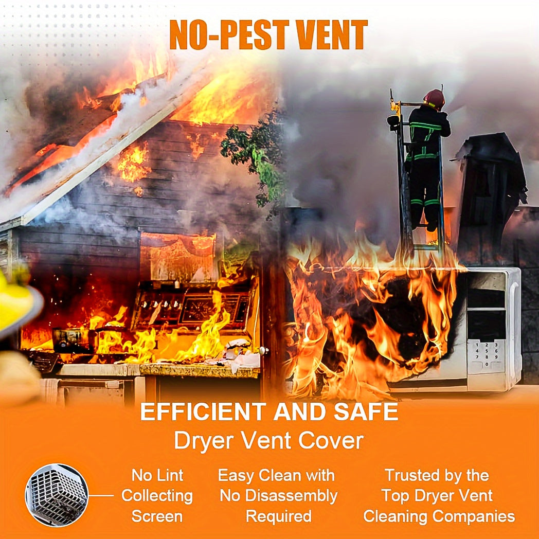 Наружная крышка вентиляционного отверстия с двойным клапаном, диаметр 10,16 см, пластик с УФ-ингибитором, без ловушки для ворса