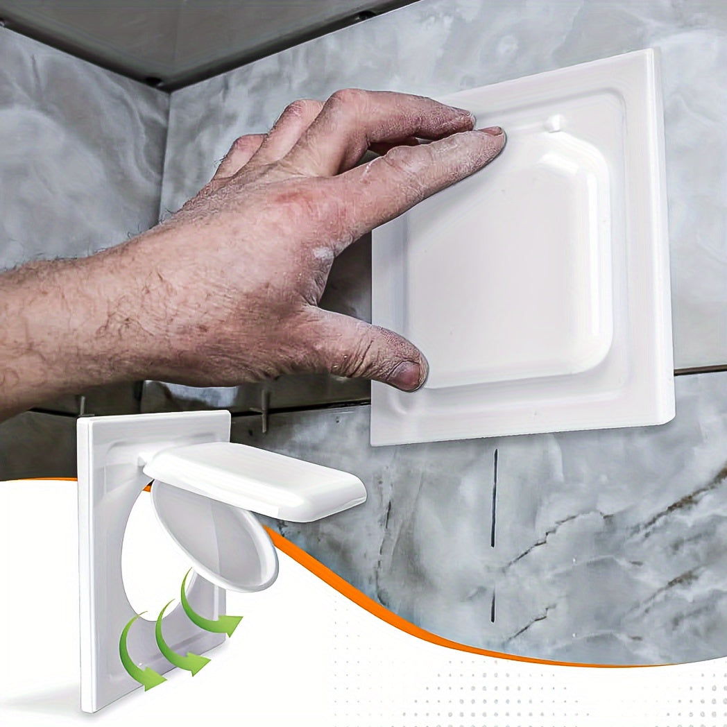 Exterior Dual Flap Dryer Vent Cover 10.16cm UV Inhibitor Plastic No Lint Trap