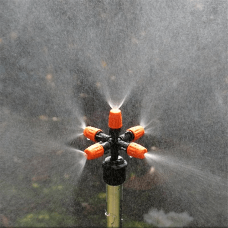 Rotating Lawn Sprinkler with 5 Outlets for Garden Yard Irrigation and Humidification