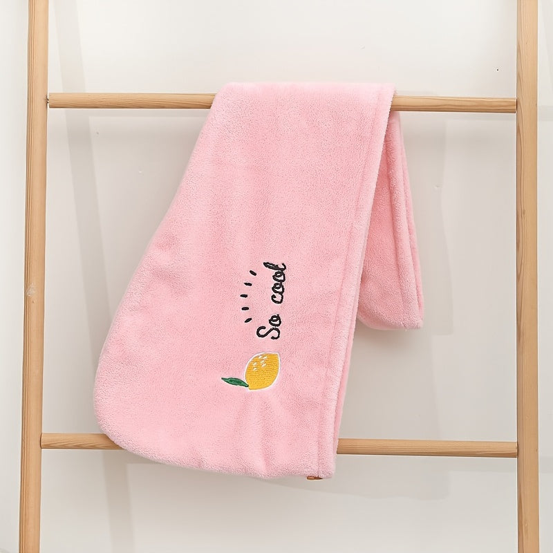Women Coral Fleece Hair Towel Wrap Quick-Dry Absorbent Shower Cap