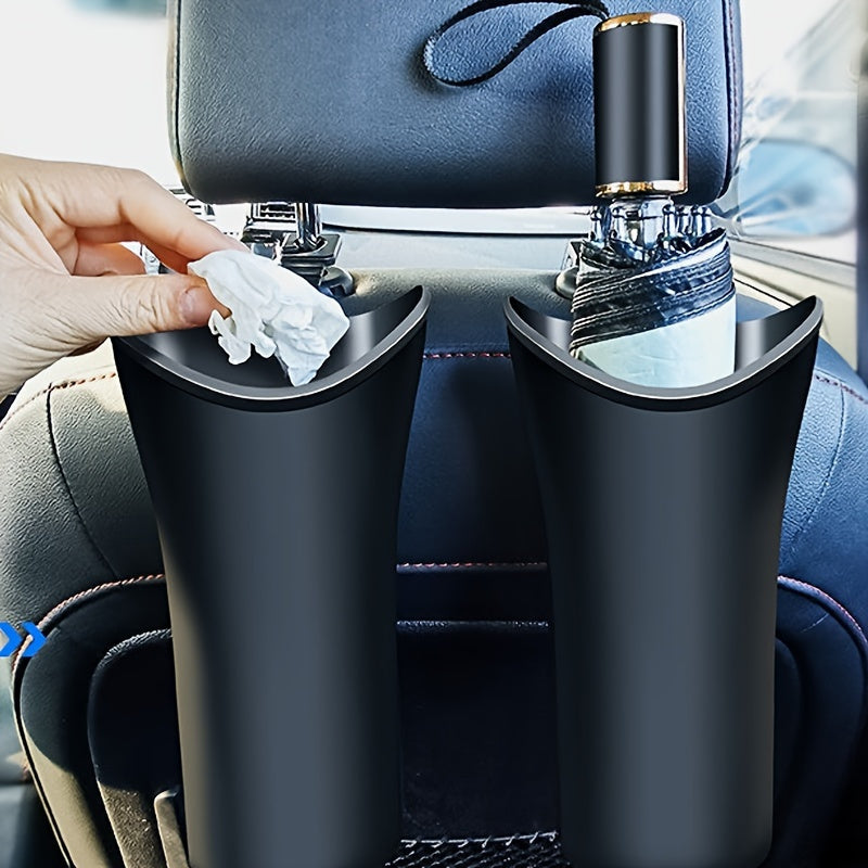 Durable Car Organizer with Umbrella Bin and Cup Holder for Tidy Drive