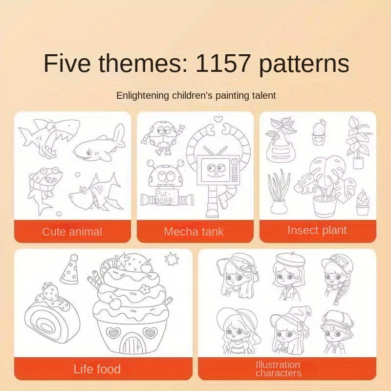 Children's Sketch Book for Kids Ages 3+ with Animal Line Tracing Pages and Mixed Color Paper