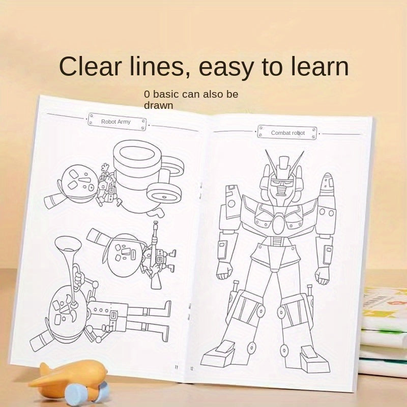 Children's Sketch Book for Kids Ages 3+ with Animal Line Tracing Pages and Mixed Color Paper