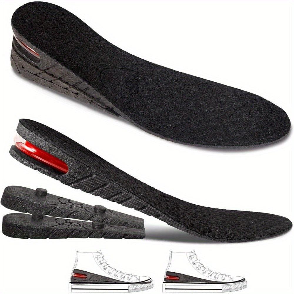 Unisex Adjustable Insoles 4-Layer PU Leather Height Elevation 3-9cm