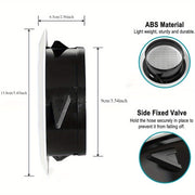Juego de 4 rejillas de salida de conducto de ventilación de plástico de 100mm con válvula lateral fija
