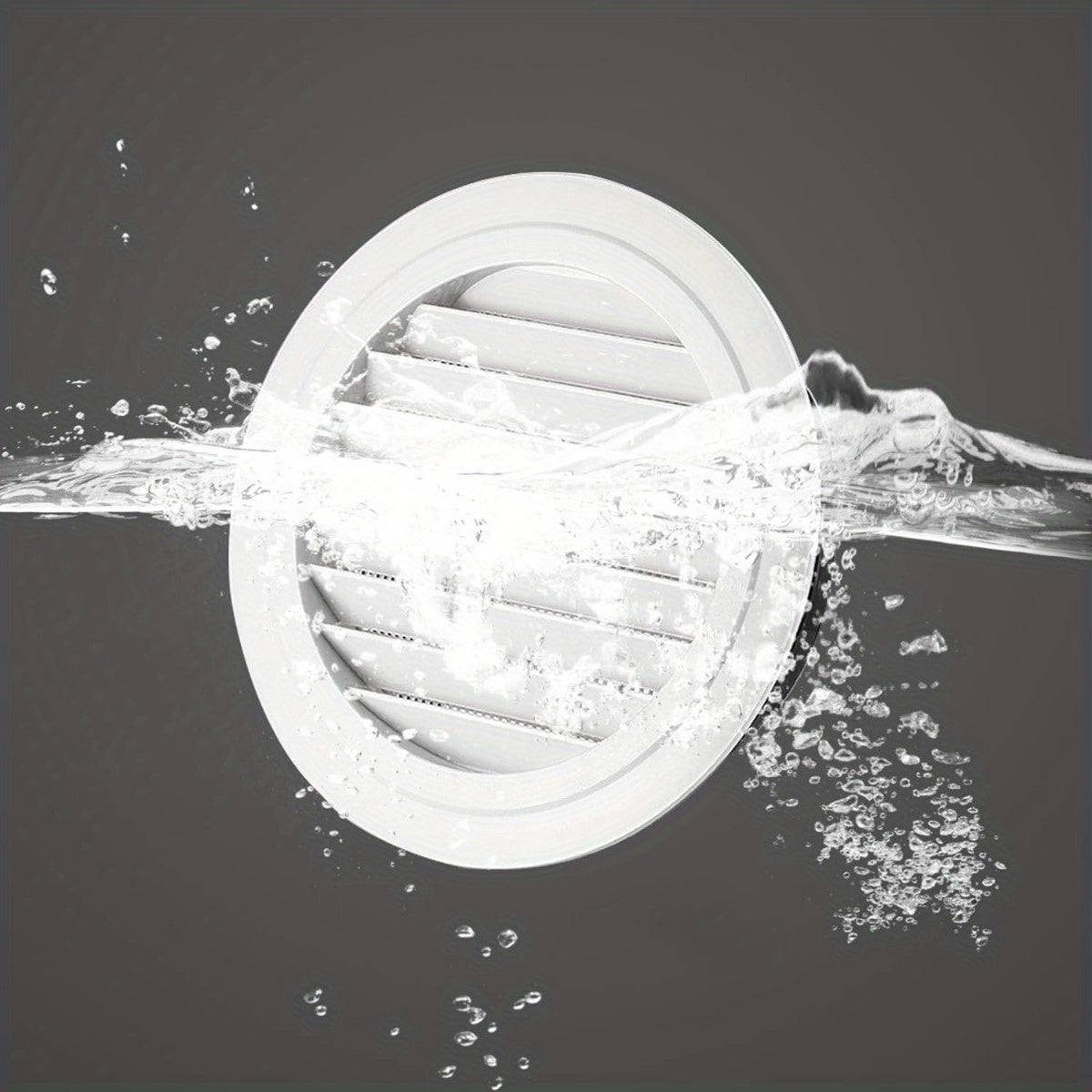 Juego de 4 rejillas de salida de conducto de ventilación de plástico de 100mm con válvula lateral fija