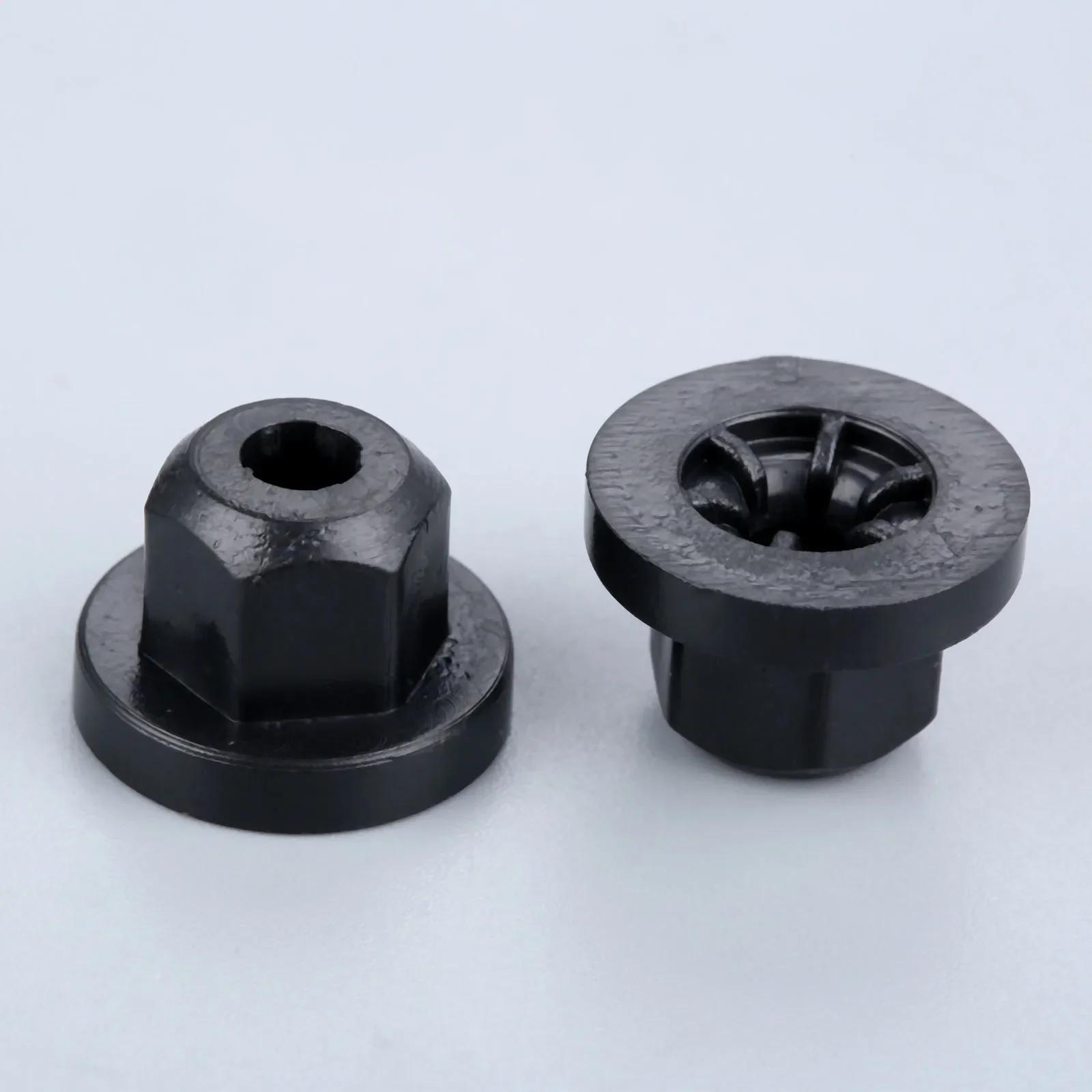 20 Pcs Auto Car Plastic Body Nut Flange Clips Black for BMW Mercedes Benz