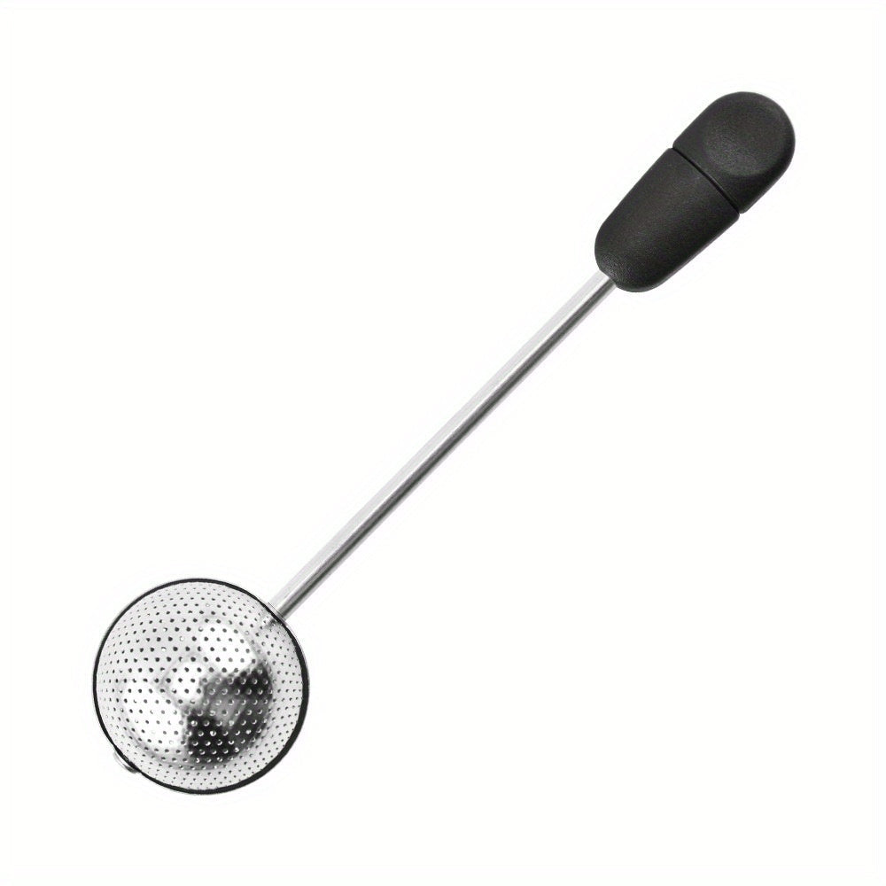 Stainless Steel Tea Infuser with Long Handle, Fine Mesh, Reusable for Loose Leaf Green Tea